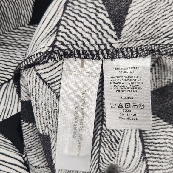 Loft Wrap Romper Womens 4 Black Fern Print Botanical Flounce Sleeve Boho Luxe - Picture 8 of 13